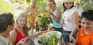 A personal chef gathering for a party